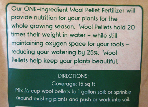 Wool Pellets Instructions