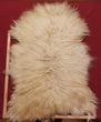 Navajo-Churro Sheepskin Pelt - White with Tan